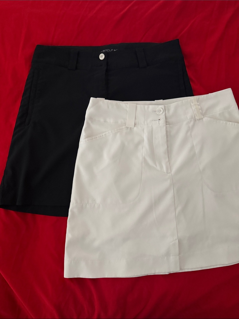 Nike Black and White Golf Skort Pair